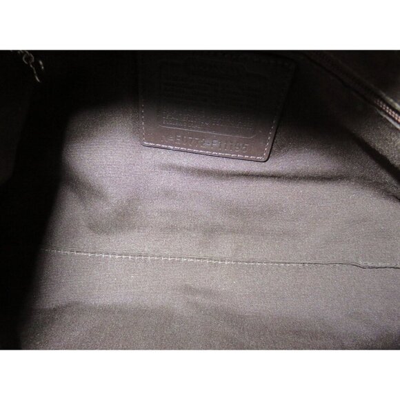 Coach 2007 Hamptons Cream & Brown Leather Demi Baguette Shoulder Bag F11195 - Picture 6 of 12